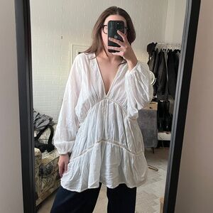 Zara White Blouse